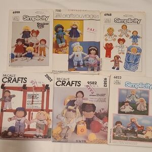 Doll Clothes Simplicity McCalls Precious Pals Cabbage Patch Flower  Sewing